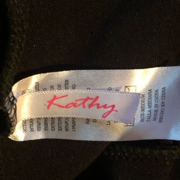 Kathy solid black flowing short shirt flowing elastic waist size small READ - Picture 3 of 8